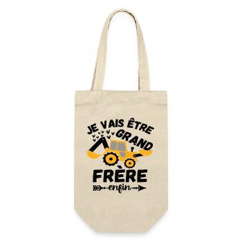 Je vais être grand frère annonce naissance cadeau - Sac à bouteille - nature - Devant