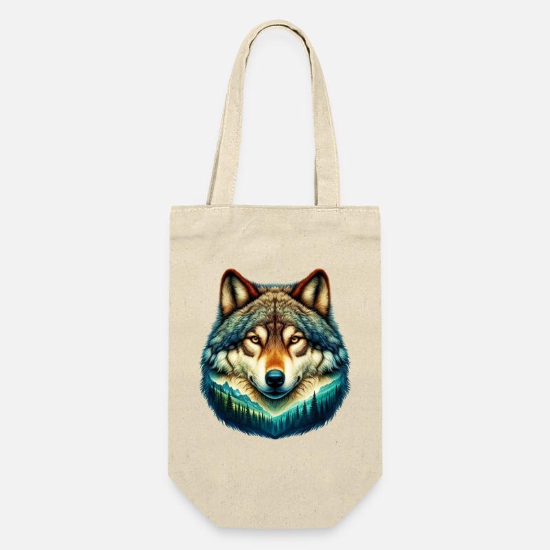 Loup - Sac à bouteille - nature