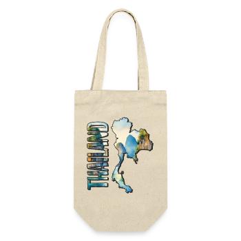 Watercolor Map Thailand - Gift Bag for Bottles - nature - Front
