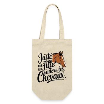 Juste Une Fille Qui Adore Les Chevaux Équitation - Sac à bouteille - nature - Devant