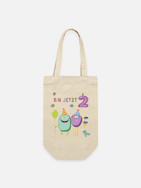 Geburtstagskind - Geschenkbeutel für Flaschen - Natur