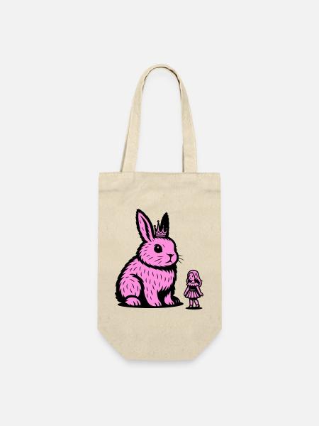 Hasenprinzessin - Geschenkbeutel für Flaschen - Natur