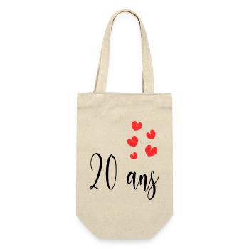 20. 20th ANNIVERSARY. 20 YEARS ANNIVERSARY. 20 YEARS. - Gift Bag for Bottles - nature - Front