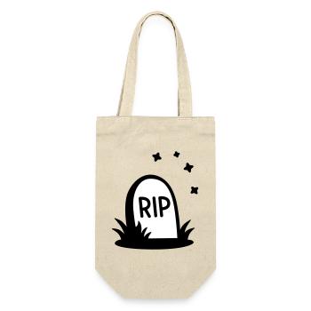 RIP Halloween Grabstein Silhouette - Geschenkbeutel für Flaschen - Natur - Vorne