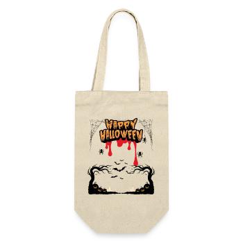 Spooky Halloween Forest – Dripping Font - Geschenkbeutel für Flaschen - Natur - Vorne