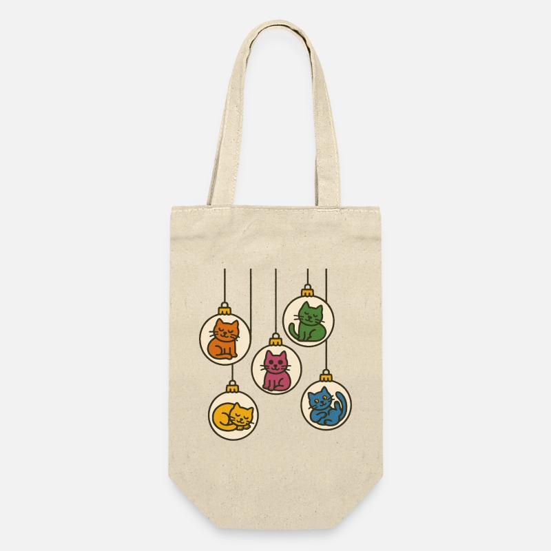 Five Cat Bauble Parade - Gift Bag for Bottles - nature