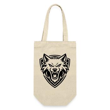 Blason de tête de loup - Sac à bouteille - nature - Devant
