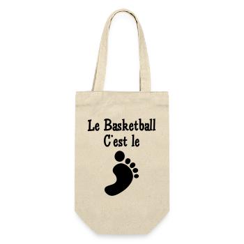 Basketball ist der Fuß - Geschenkbeutel für Flaschen - Natur - Vorne