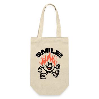 Smile! Fiery Friend Smiley - Gift Bag for Bottles - nature - Front