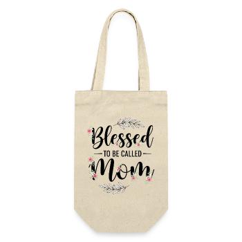 Happy To Be Mom Mom Gift - Gift Bag for Bottles - nature - Front