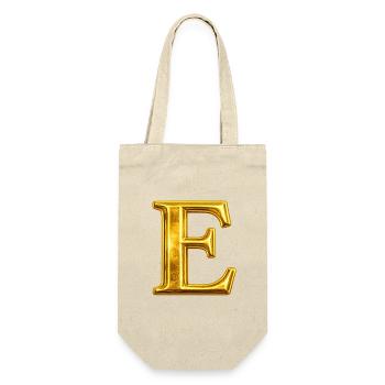 Design du monogramme Golden E - Sac à bouteille - nature - Devant