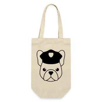 Frenchie cop cop head - Gift Bag for Bottles - nature - Front