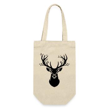 Deer Antlers Forest Silhouette - Gift Bag for Bottles - nature - Front