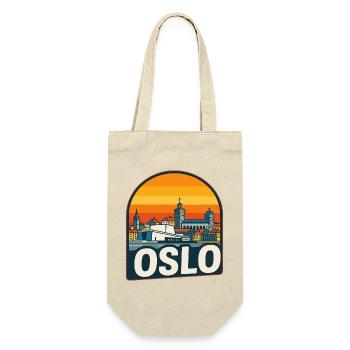 Oslo Norway Skyline Retro Sunset Vintage Design - Gift Bag for Bottles - nature - Front