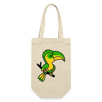 Neon Toucan in Green and Yellow - Gift Bag for Bottles - nature - Front