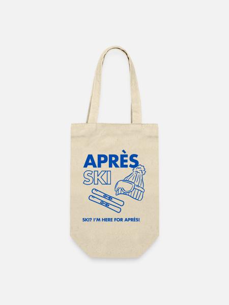Après Ski Logo Beanie Skis - Geschenkbeutel für Flaschen - Natur