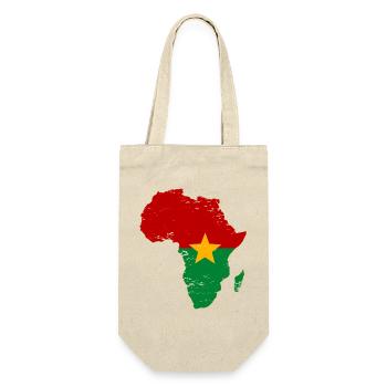 Burkina-Faso_Flagge_Afrika_used - Geschenkbeutel für Flaschen - Natur - Vorne