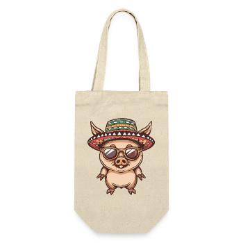 Pig Sombrero Wild Boar - Gift Bag for Bottles - nature - Front