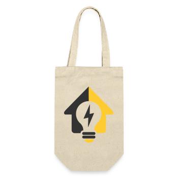 Logo de l’ampoule électrique domestique - Sac à bouteille - nature - Devant