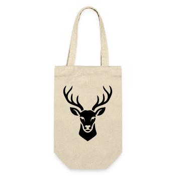 Cerf sacré minimaliste noir - Sac à bouteille - nature - Devant