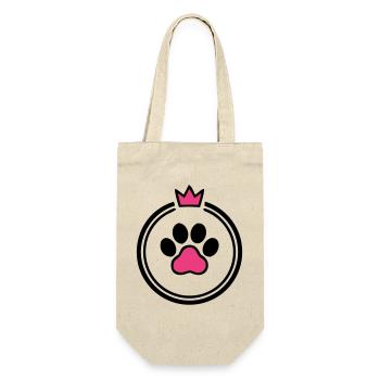 Maman de chien Patte de Cœur Couronne Os de chien - Sac à bouteille - nature - Devant