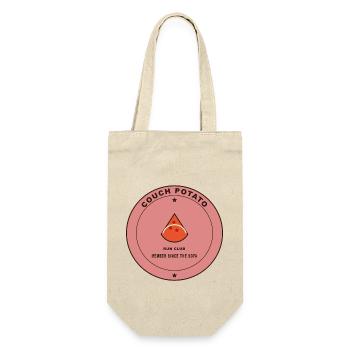 Couch Potato Run Club Badge - Geschenkbeutel für Flaschen - Natur - Vorne