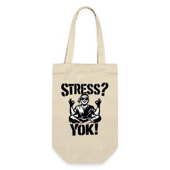 Stress? Yok! | Türkisches Stencil Streetwear Desig - Geschenkbeutel für Flaschen - Natur - Vorne