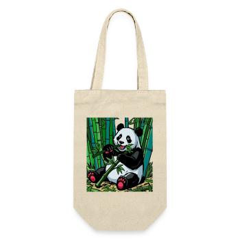Panda dans la forêt de bambous – Couleurs vives - Sac à bouteille - nature - Devant