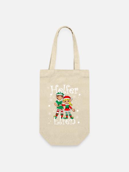 Helfer Elfen - Geschenkbeutel für Flaschen - Natur