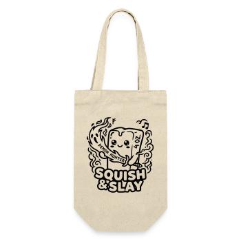 Squish & Slay – Butter Squishy Demon Hunter Kawaii - Geschenkbeutel für Flaschen - Natur - Vorne