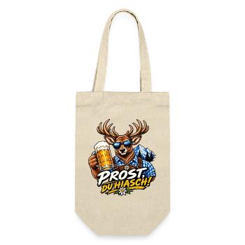Prost du Hiasch - Prost du Hirsch - Volksfest - Geschenkbeutel für Flaschen - Natur - Vorne
