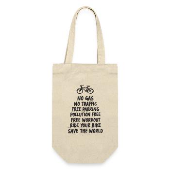 Safe the world - Geschenkbeutel für Flaschen - Natur - Vorne