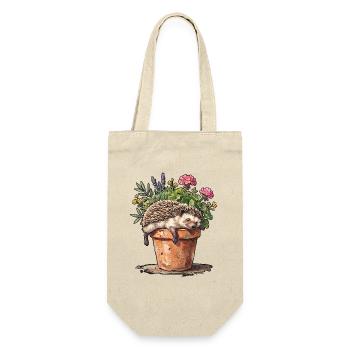 Siesta Igel - Geschenkbeutel für Flaschen - Natur - Vorne