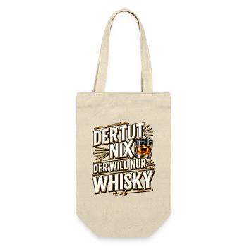 Der Tut Nix Whisky Slogan - Geschenkbeutel für Flaschen - Natur - Vorne