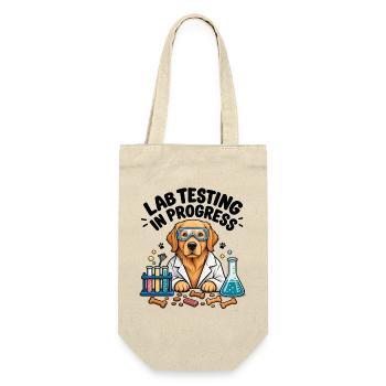 Labrador-Sweatshirt Dog Science Lover Retriever - Geschenkbeutel für Flaschen - Natur - Vorne