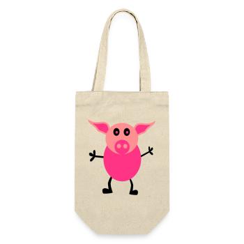 pigs males - Gift Bag for Bottles - nature - Front