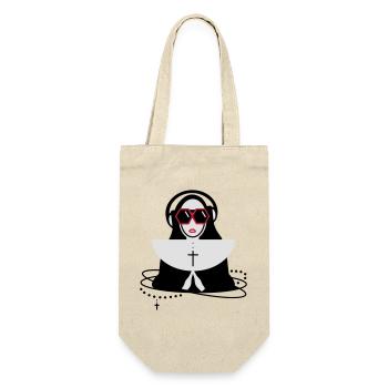 La religieuse avec des lunettes et un casque - Sac à bouteille - nature - Devant