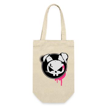 A grunge sticker with a rabbit head - Gift Bag for Bottles - nature - Front
