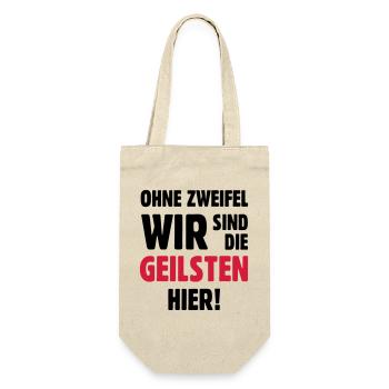 geil Geilsten Party witzig Bier lustig T-Shirt - Geschenkbeutel für Flaschen - Natur - Vorne