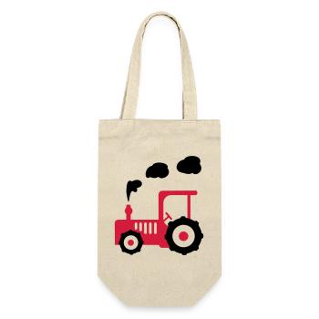 traktor landwirtschaft - Geschenkbeutel für Flaschen - Natur - Vorne