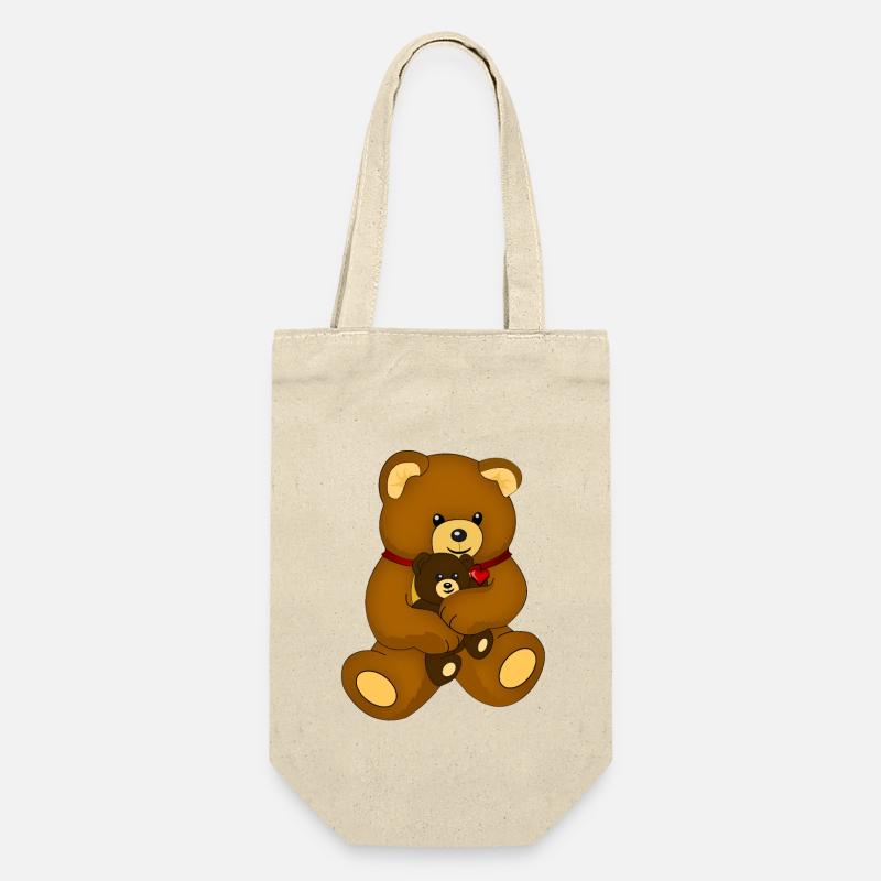 Teddy bear soft toy bear toy - Gift Bag for Bottles - nature