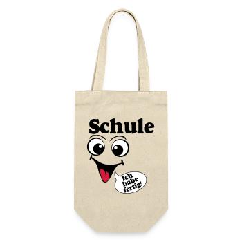 Abschluß , Schule ich habe fertig (25) - Geschenkbeutel für Flaschen - Natur - Vorne