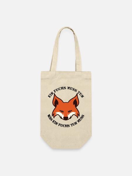 Ein Fuchs muss tun, was ein Fuchs tun muss - Geschenkbeutel für Flaschen - Natur