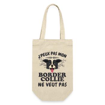Mon border collie ne veut pas - Sac à bouteille - nature - Devant