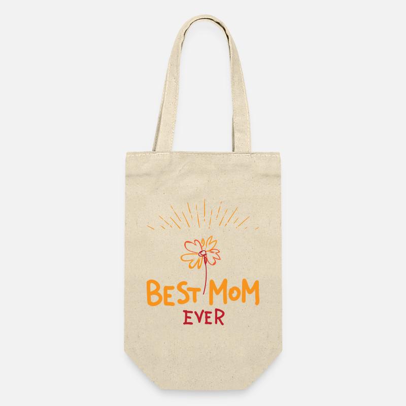 Best Mom ever | Muttertag | Vectorgraphic - Geschenkbeutel für Flaschen - Natur