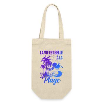La vie est belle à la plage - Sac à bouteille - nature - Devant
