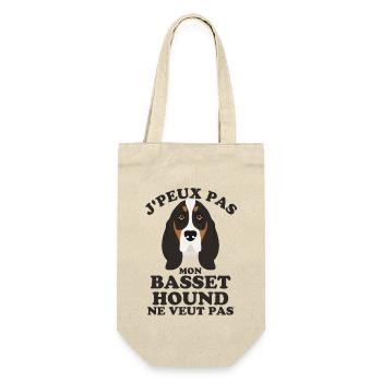 Chien de race basset hound 3 - Sac à bouteille - nature - Devant