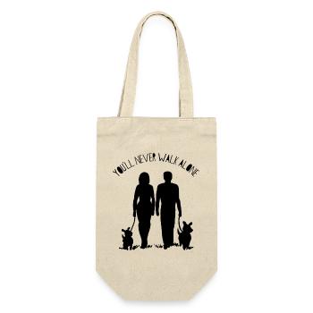 Gassi gehen! - Geschenkbeutel für Flaschen - Natur - Vorne