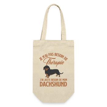 Chien dachshund - Sac à bouteille - nature - Devant