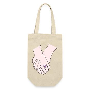 holding hands weddign day - Gift Bag for Bottles - nature - Front